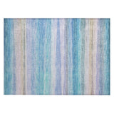 Addison Chantille ACN2093 Stripes Machine Made Transitional Aqua Rug