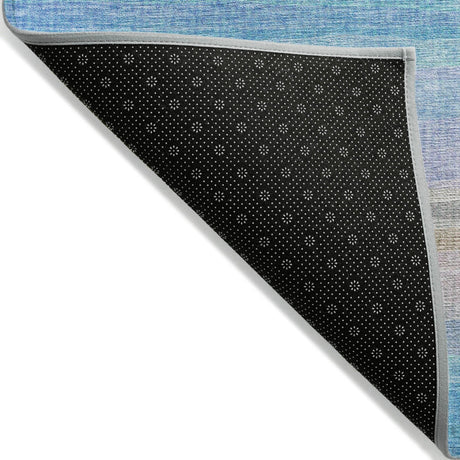 Addison Chantille ACN2093 Stripes Machine Made Transitional Aqua Rug
