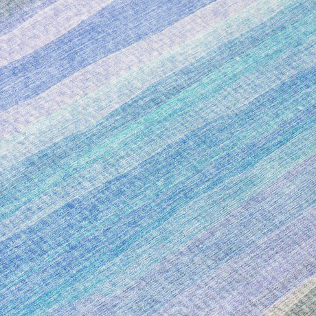 Addison Chantille ACN2093 Stripes Machine Made Transitional Aqua Rug
