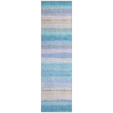 Addison Chantille ACN2093 Stripes Machine Made Transitional Aqua Rug