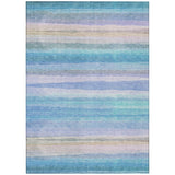 Addison Chantille ACN2093 Stripes Machine Made Transitional Aqua Rug