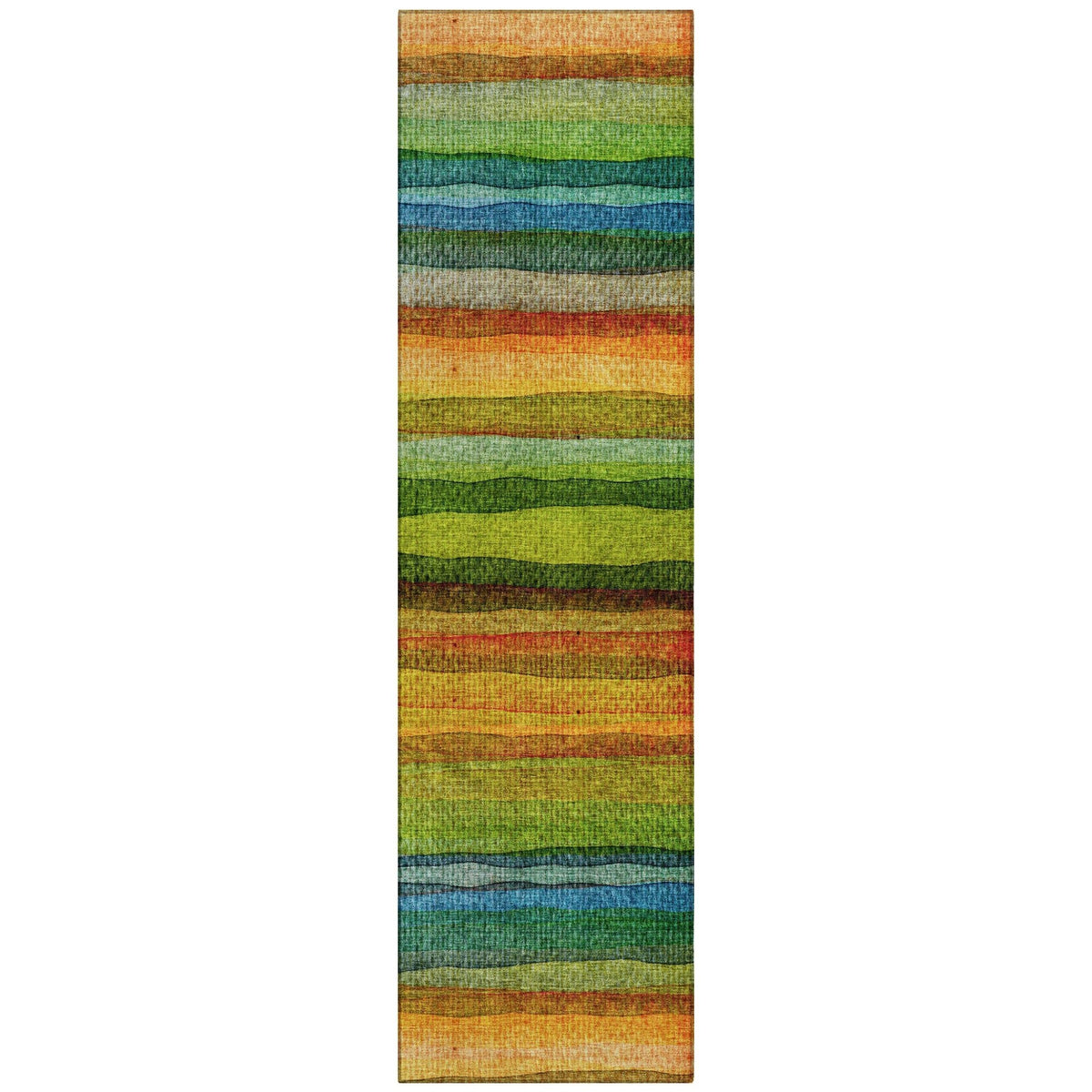 Addison Chantille ACN2093 Stripes Machine Made Transitional Green Rug