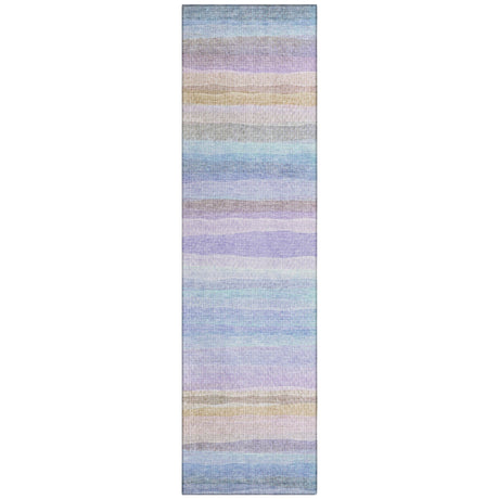 Addison Chantille ACN2093 Stripes Machine Made Transitional Lavender Rug