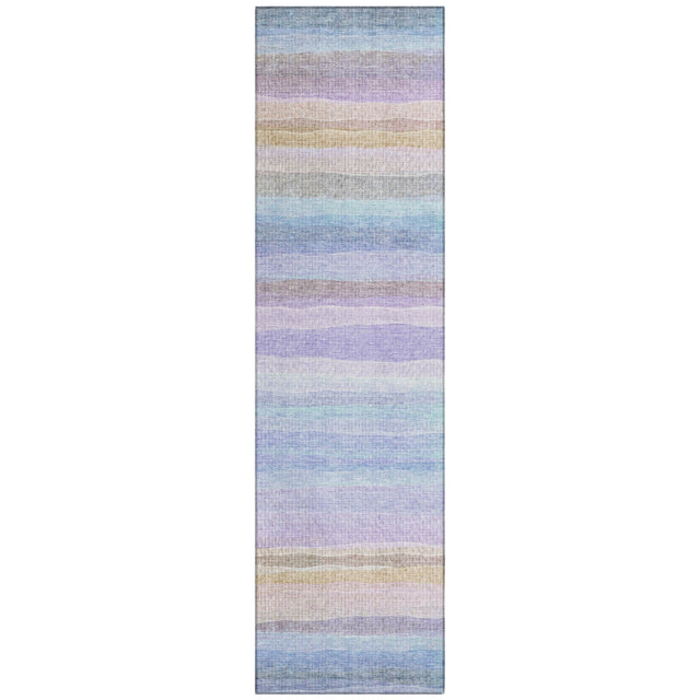 Addison Chantille ACN2093 Stripes Machine Made Transitional Lavender Rug