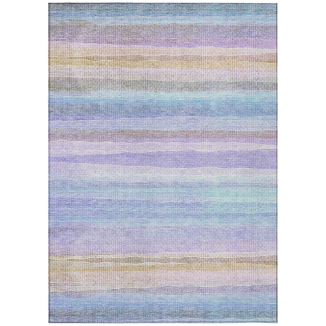Addison Chantille ACN2093 Stripes Machine Made Transitional Lavender Rug