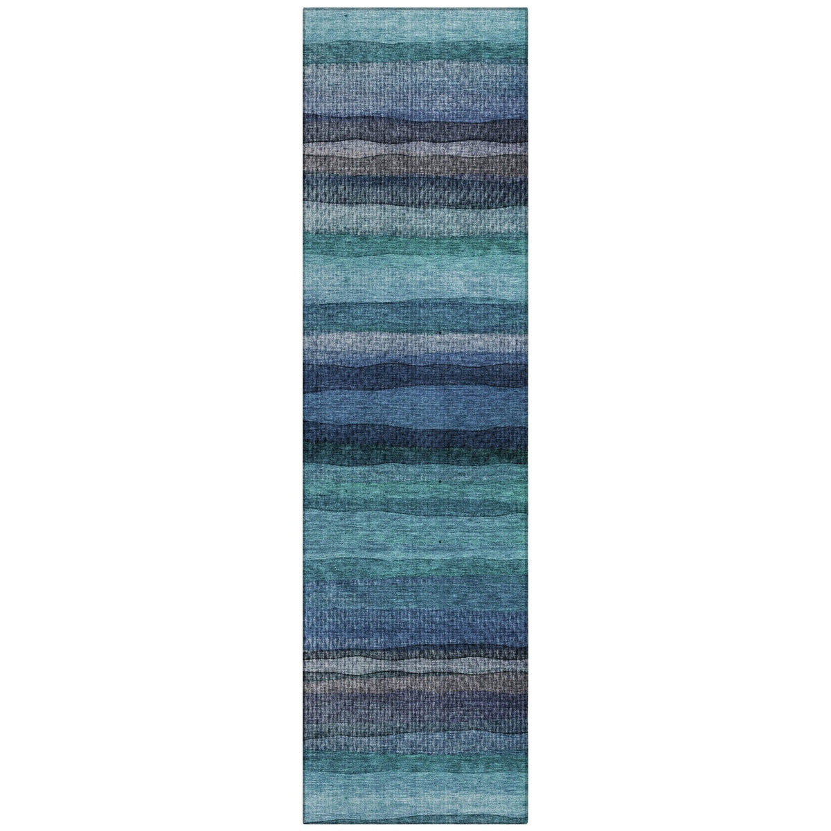 Addison Chantille ACN2093 Stripes Machine Made Transitional Teal Rug
