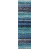 Addison Chantille ACN2093 Stripes Machine Made Transitional Teal Rug
