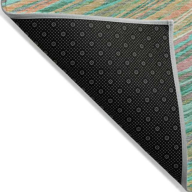 Addison Chantille ACN2094 Swirls Machine Made Transitional Teal Rug