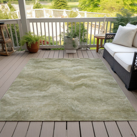 Addison Chantille ACN2095 Waves Machine Made Transitional Sage Rug