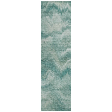 Addison Chantille ACN2095 Waves Machine Made Transitional Teal Rug