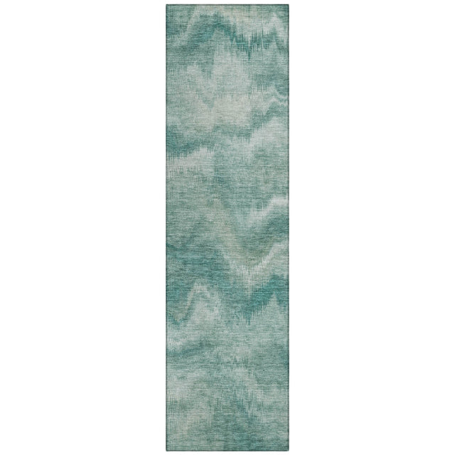 Addison Chantille ACN2095 Waves Machine Made Transitional Teal Rug