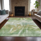 Addison Chantille ACN2096 Abstract Machine Made Transitional Green Rug