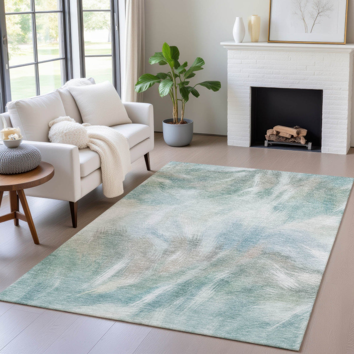 Addison Chantille ACN2096 Abstract Machine Made Transitional Sky Rug