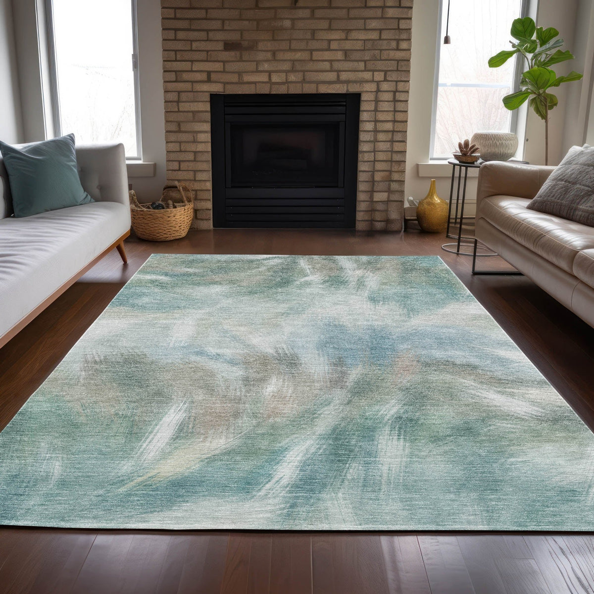 Addison Chantille ACN2096 Abstract Machine Made Transitional Sky Rug