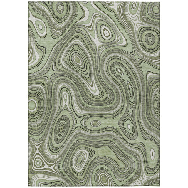 Addison Chantille ACN2097 Geometric Machine Made Transitional Aloe Rug
