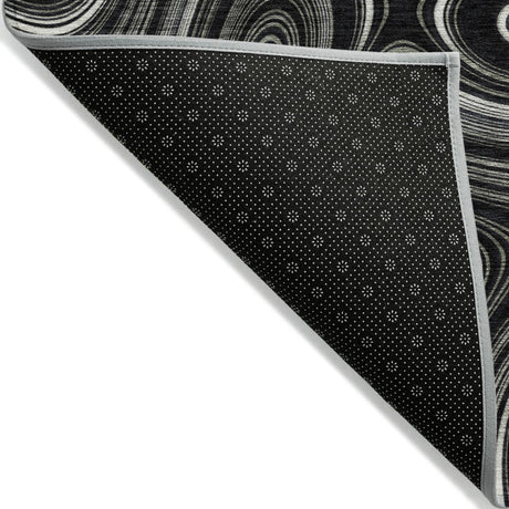 Addison Chantille ACN2097 Geometric Machine Made Transitional Black Rug