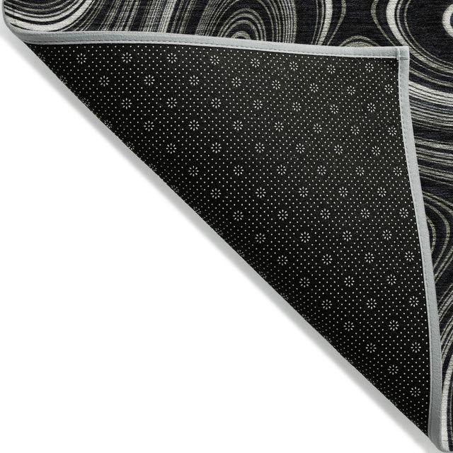 Addison Chantille ACN2097 Geometric Machine Made Transitional Black Rug