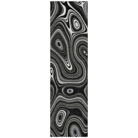 Addison Chantille ACN2097 Geometric Machine Made Transitional Black Rug