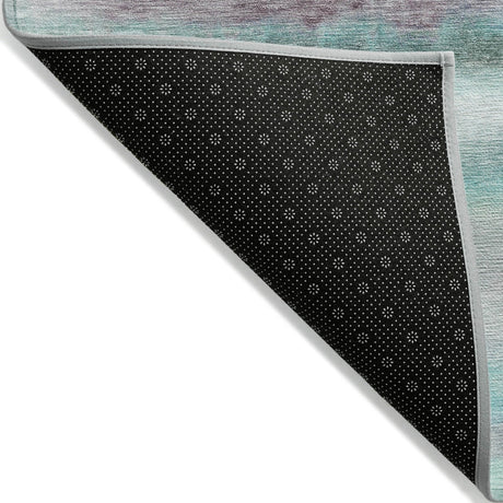 Addison Chantille ACN2098 Stripes Machine Made Transitional Teal Rug