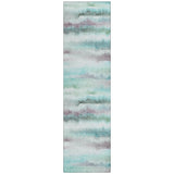 Addison Chantille ACN2098 Stripes Machine Made Transitional Teal Rug