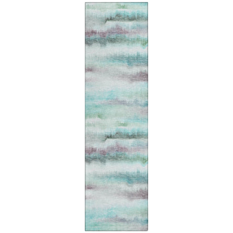 Addison Chantille ACN2098 Stripes Machine Made Transitional Teal Rug