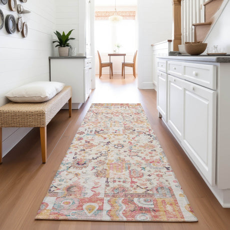 Addison Chantille ACN2099 Global Machine Made Traditional Pink Rug