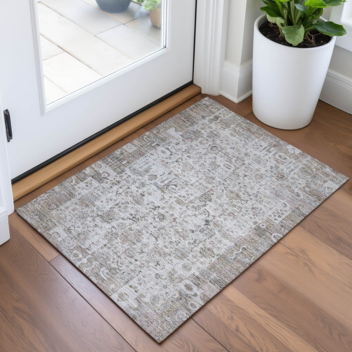 Addison Chantille ACN2099 Global Machine Made Traditional Taupe Rug