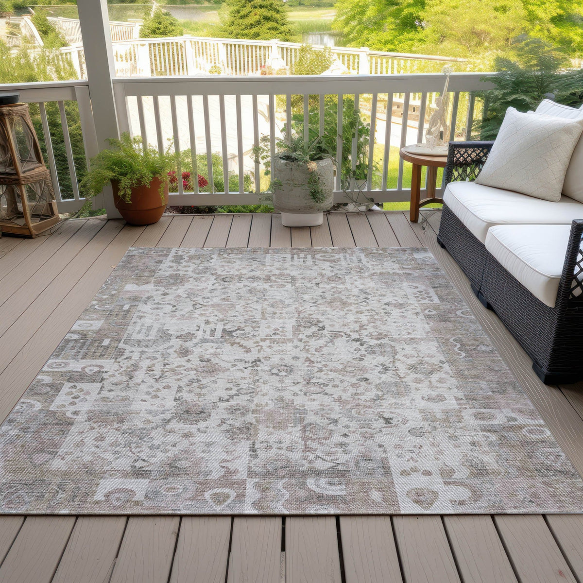 Addison Chantille ACN2099 Global Machine Made Traditional Taupe Rug