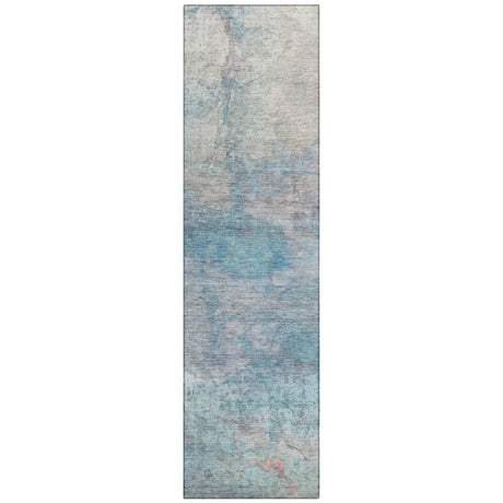 Addison Chantille ACN2100 Abstract Machine Made Transitional Aqua Rug