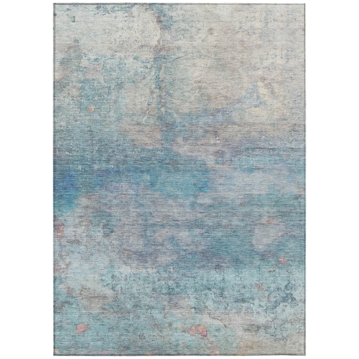 Addison Chantille ACN2100 Abstract Machine Made Transitional Aqua Rug