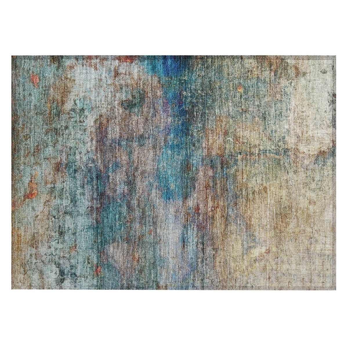 Addison Chantille ACN2100 Abstract Machine Made Transitional Teal Rug