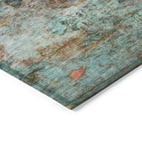 Addison Chantille ACN2100 Abstract Machine Made Transitional Teal Rug