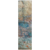 Addison Chantille ACN2100 Abstract Machine Made Transitional Teal Rug