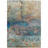 Addison Chantille ACN2100 Abstract Machine Made Transitional Teal Rug