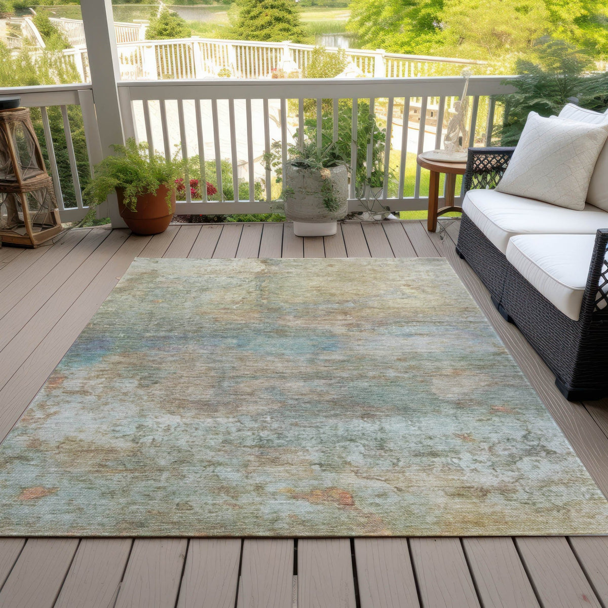 Addison Chantille ACN2100 Abstract Machine Made Transitional Wheat Rug