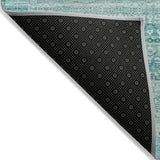 Addison Chantille ACN2101 Stripes Machine Made Transitional Aqua Rug