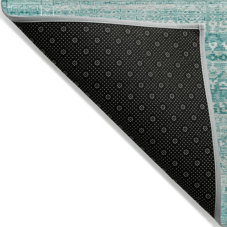 Addison Chantille ACN2101 Stripes Machine Made Transitional Aqua Rug