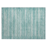 Addison Chantille ACN2101 Stripes Machine Made Transitional Aqua Rug