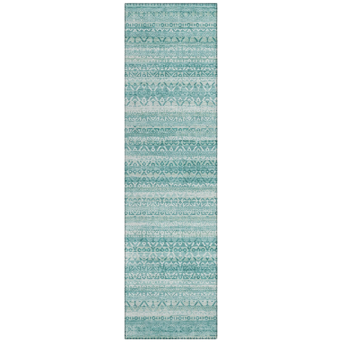 Addison Chantille ACN2101 Stripes Machine Made Transitional Aqua Rug