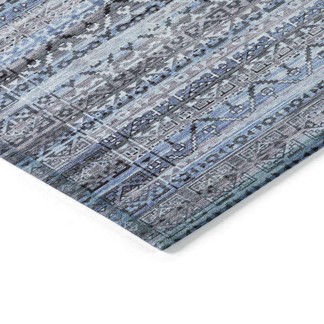 Addison Chantille ACN2101 Stripes Machine Made Transitional Blue Rug