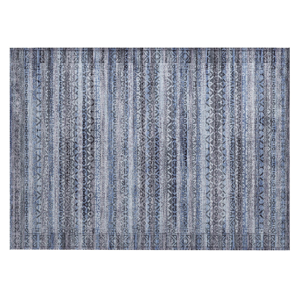 Addison Chantille ACN2101 Stripes Machine Made Transitional Blue Rug