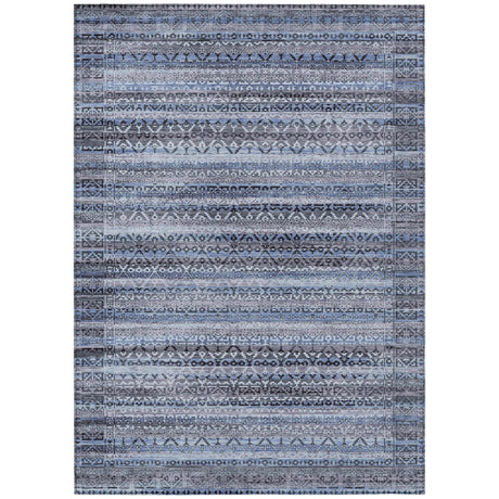 Addison Chantille ACN2101 Stripes Machine Made Transitional Blue Rug