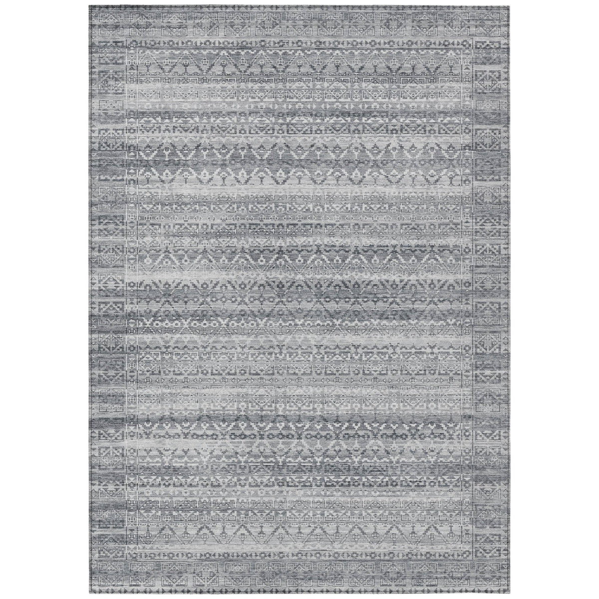 Addison Chantille ACN2101 Stripes Machine Made Transitional Gray Rug