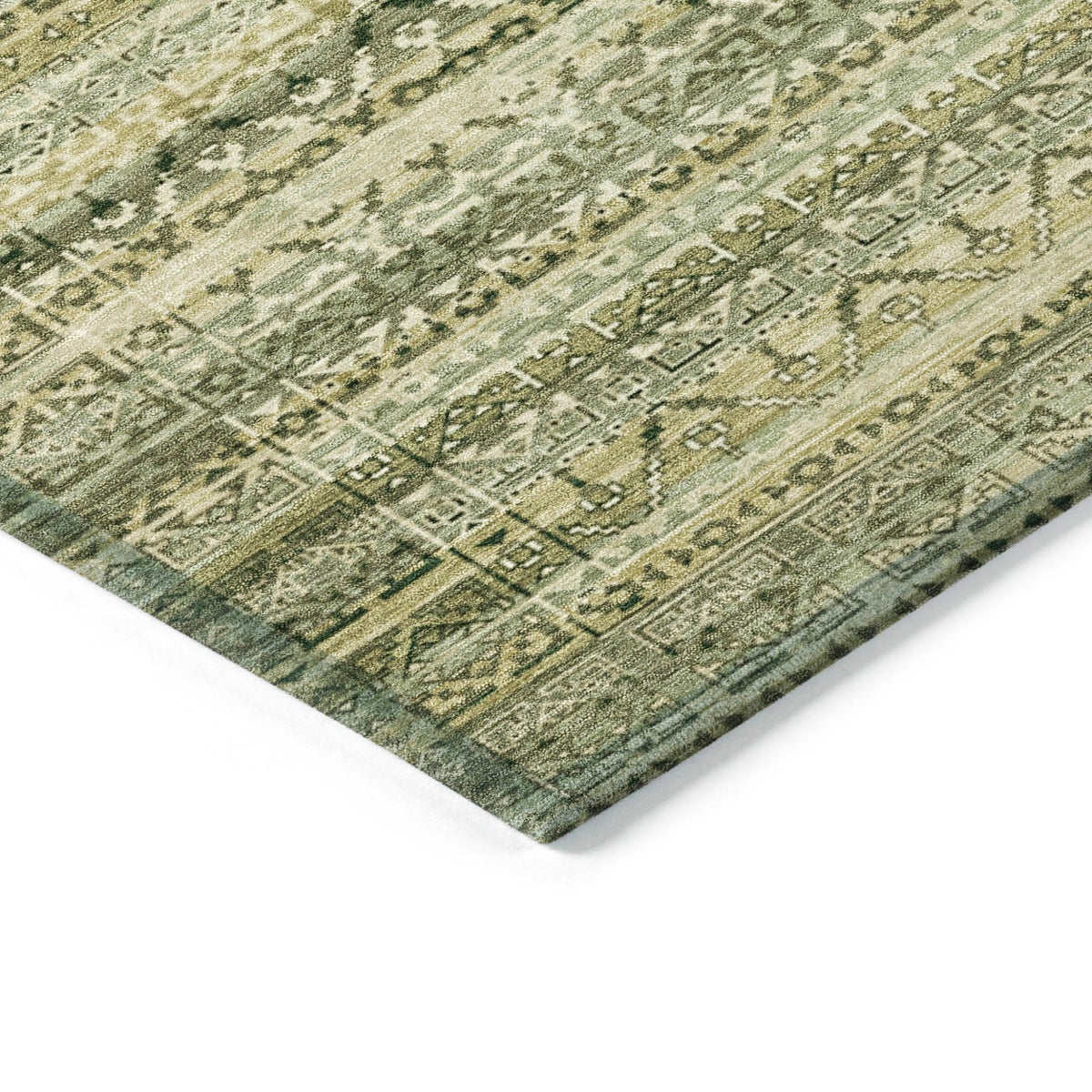 Addison Chantille ACN2101 Stripes Machine Made Transitional Green Rug