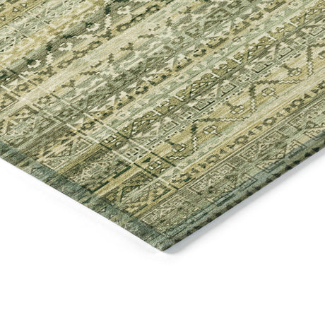 Addison Chantille ACN2101 Stripes Machine Made Transitional Green Rug