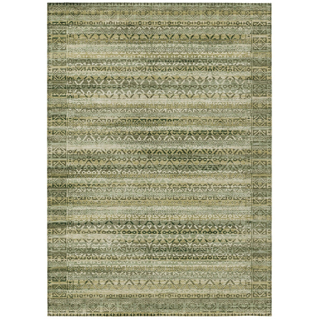 Addison Chantille ACN2101 Stripes Machine Made Transitional Green Rug