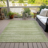 Addison Chantille ACN2101 Stripes Machine Made Transitional Sage Rug