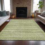 Addison Chantille ACN2101 Stripes Machine Made Transitional Sage Rug