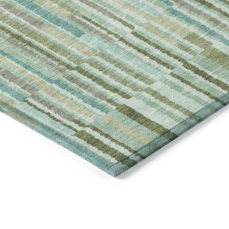 Addison Chantille ACN2102 Stripes Machine Made Transitional Aloe Rug