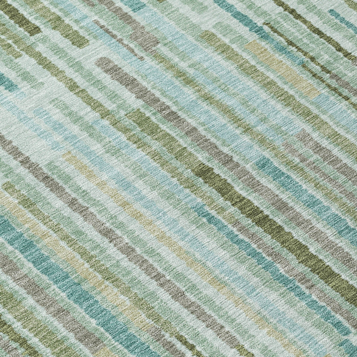 Addison Chantille ACN2102 Stripes Machine Made Transitional Aloe Rug